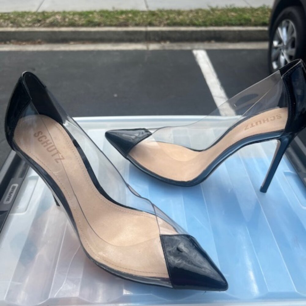 Schutz Black /Clear heels - never worn (includes dust bag) Schultz